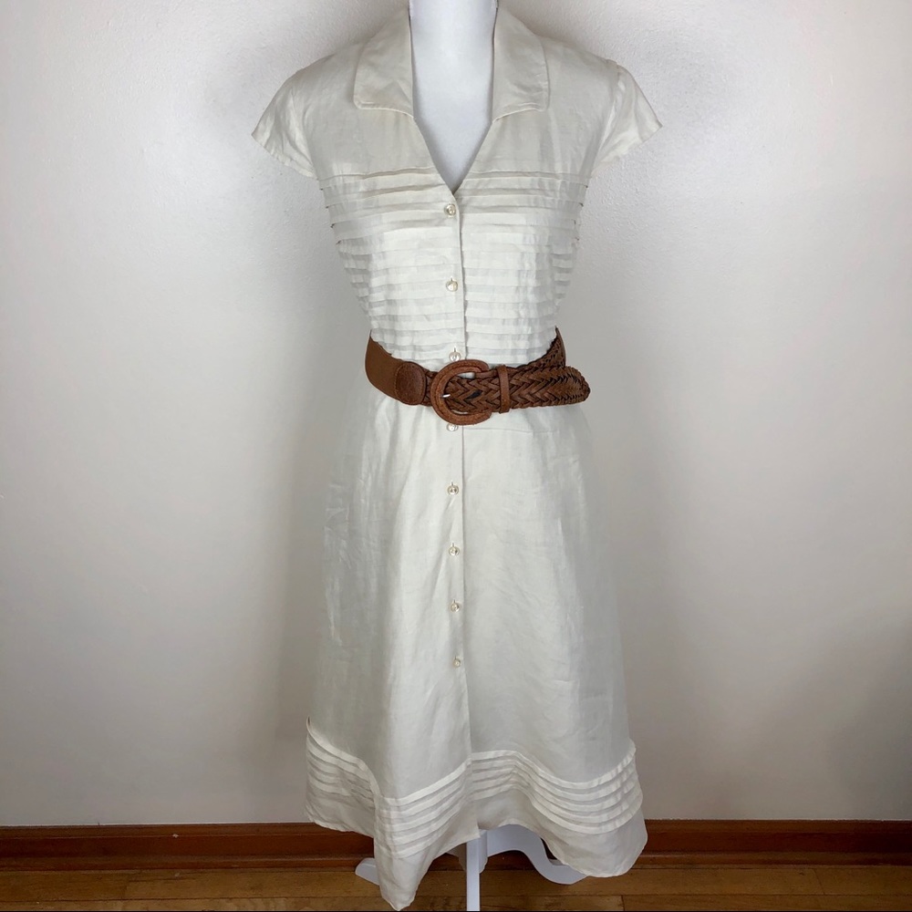 Jones New York Signature Linen A-line Dress Size 6